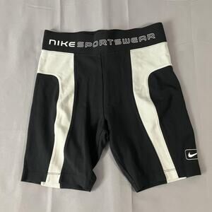 Nike Sportswear Shorts Womens Small Black Gray CZ9771-010 Stretch Athletic Logo